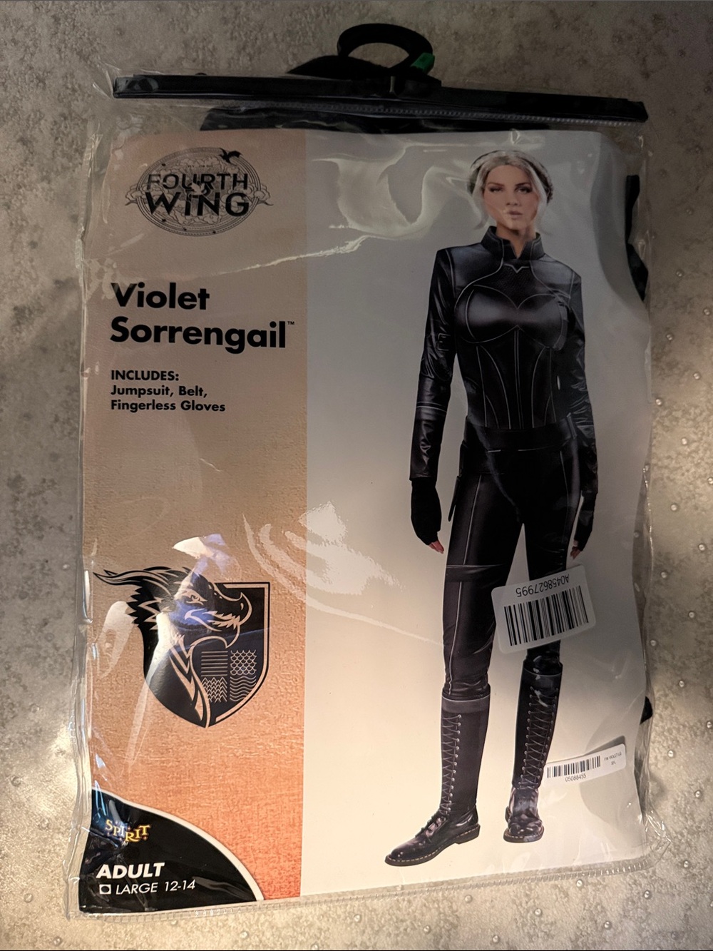 Spirit Violet Sorrengail Black Jumpsuit with Fingerless Gloves and Belt